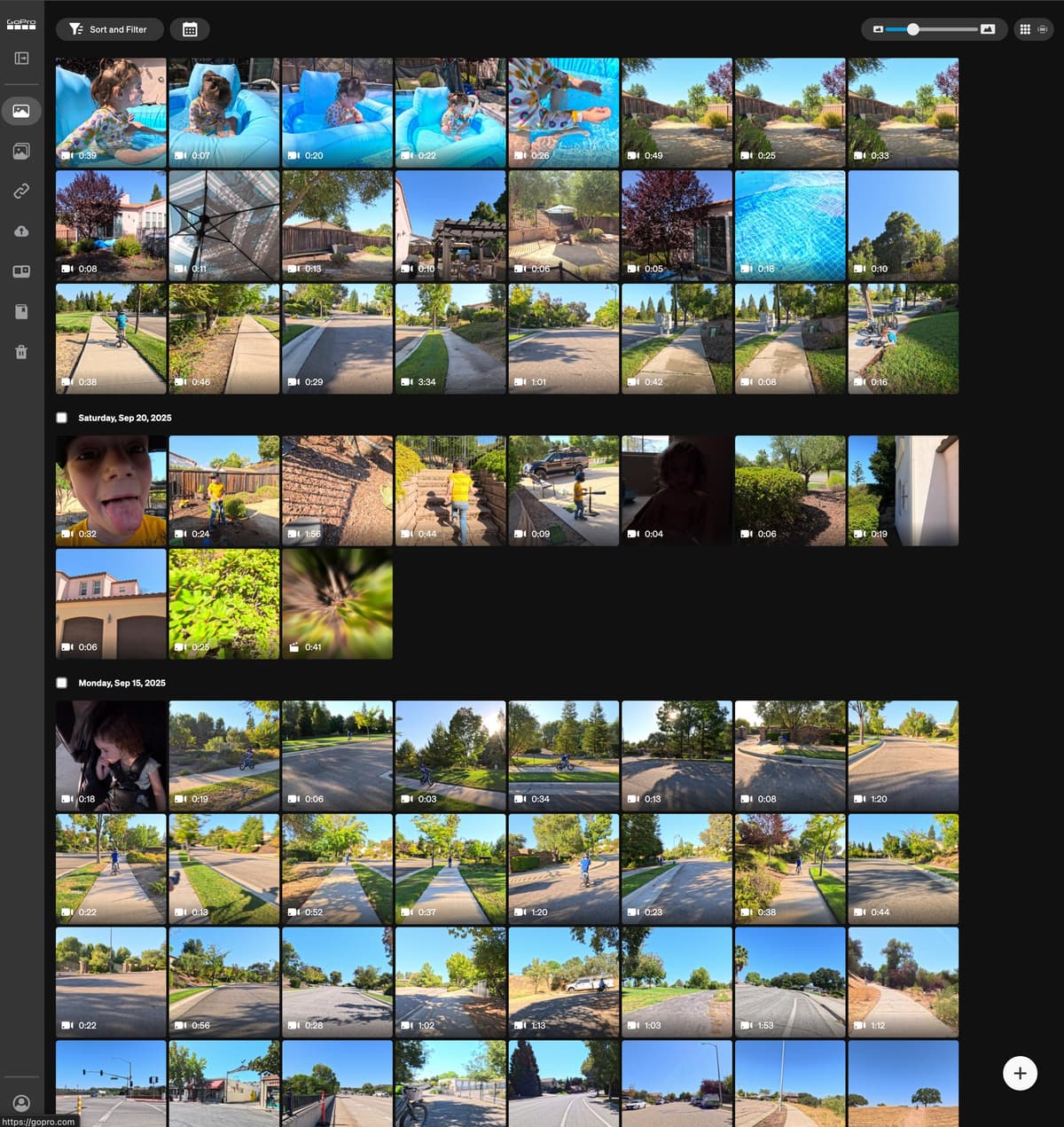 GoPro Web Media Library